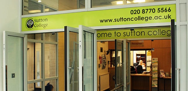 Sutton College Reception