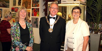 The Arts and Crafts end of year show was opened by the Mayor of Sutton