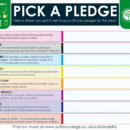Pick a Climate Pledge - ideas to help reduce, reuse or recycle
