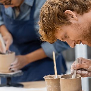 Pottery for Wellbeing Class at Sutton College